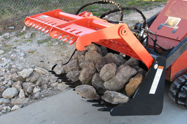 Worksaver | SARG® Sweep Action Rock Grapple - for Mini Skid Steer | Model SARG-42 B/G for sale at White's Farm Supply